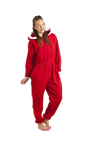 Combinaison Pyjama à Capuche en Polaire - Père Noël -