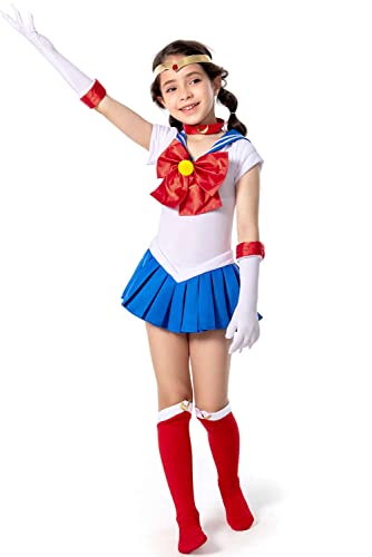 Ruleewe Sailor Usagi Tsukino Cosplay Costume Enfants Sailor Japonais Ecole