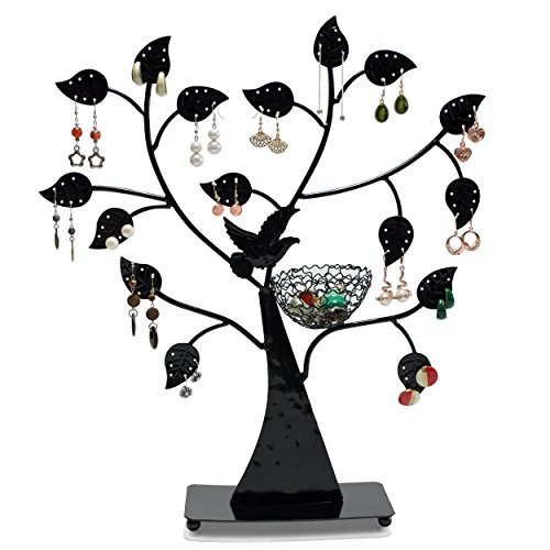 Porte bijoux en forme d'arbre - Noir environ 43 x