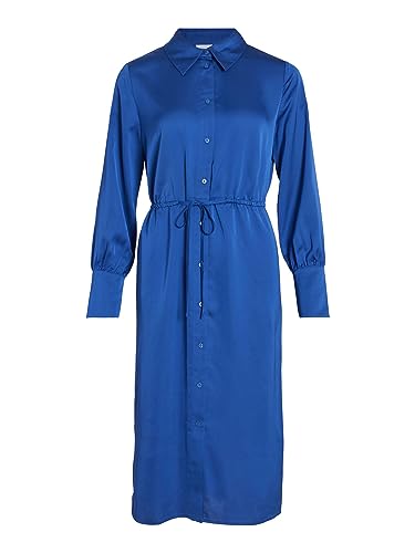 Vila Viellette L/S Shirt Dress-Noos Robe Chemisier, Lapis Lazuli, 36