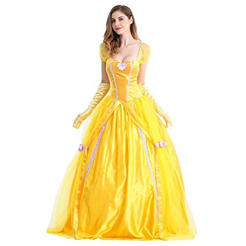IWEMEK Femme Robe de Princesse Belle Fancy Dress Up Déguisement