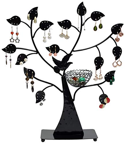 Porte bijoux en forme d'arbre - Noir environ 43 x