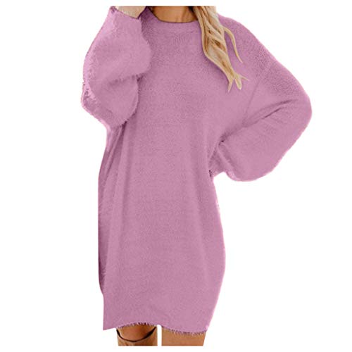SANFASHION Pull Robe Femme Sexy, Sweater Long Chic Pas Cher
