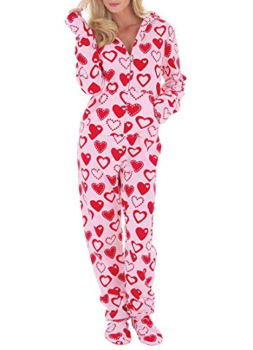 Elonglin Grenouillère Femme Manches Longues Combinaison Pyjama à Capuche avec