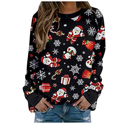 Sweat Polaire Femme Hiver Chaud Sweatshirt Doublure Toison Pullover Col