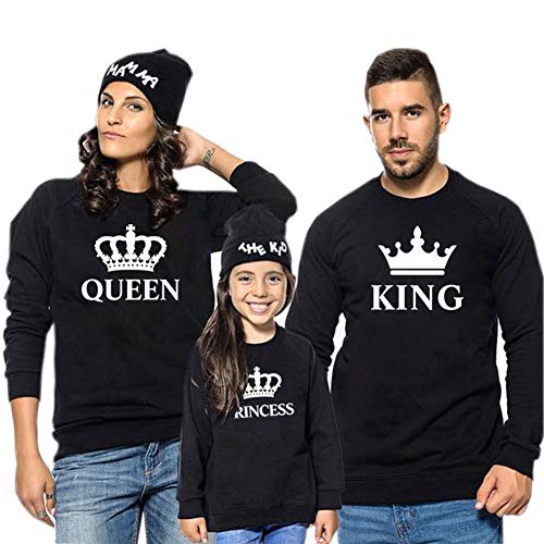 Famille Equipée T-Shirt King Queen Prince Princess Tenue Maman Papa