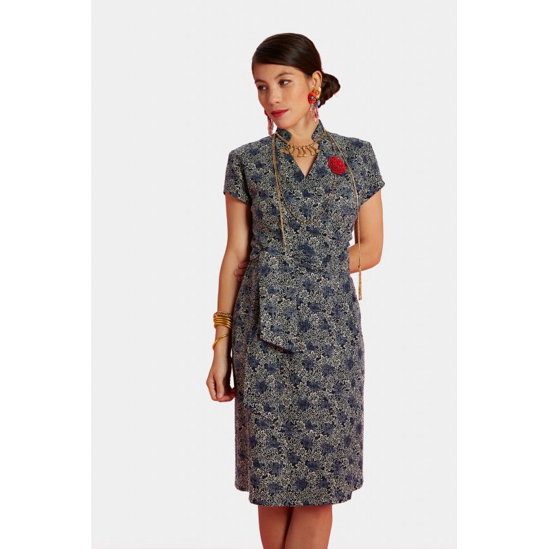 Robe Chinoise BLEU, Made in France