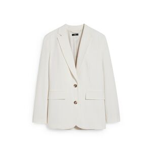 C&A Blazer oversize-avec du polyester recyclé, Blanc, Taille: 46 