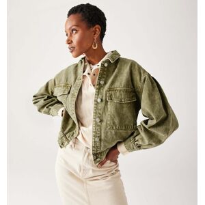Promod Blouson en jean coloré Femme Vert 44