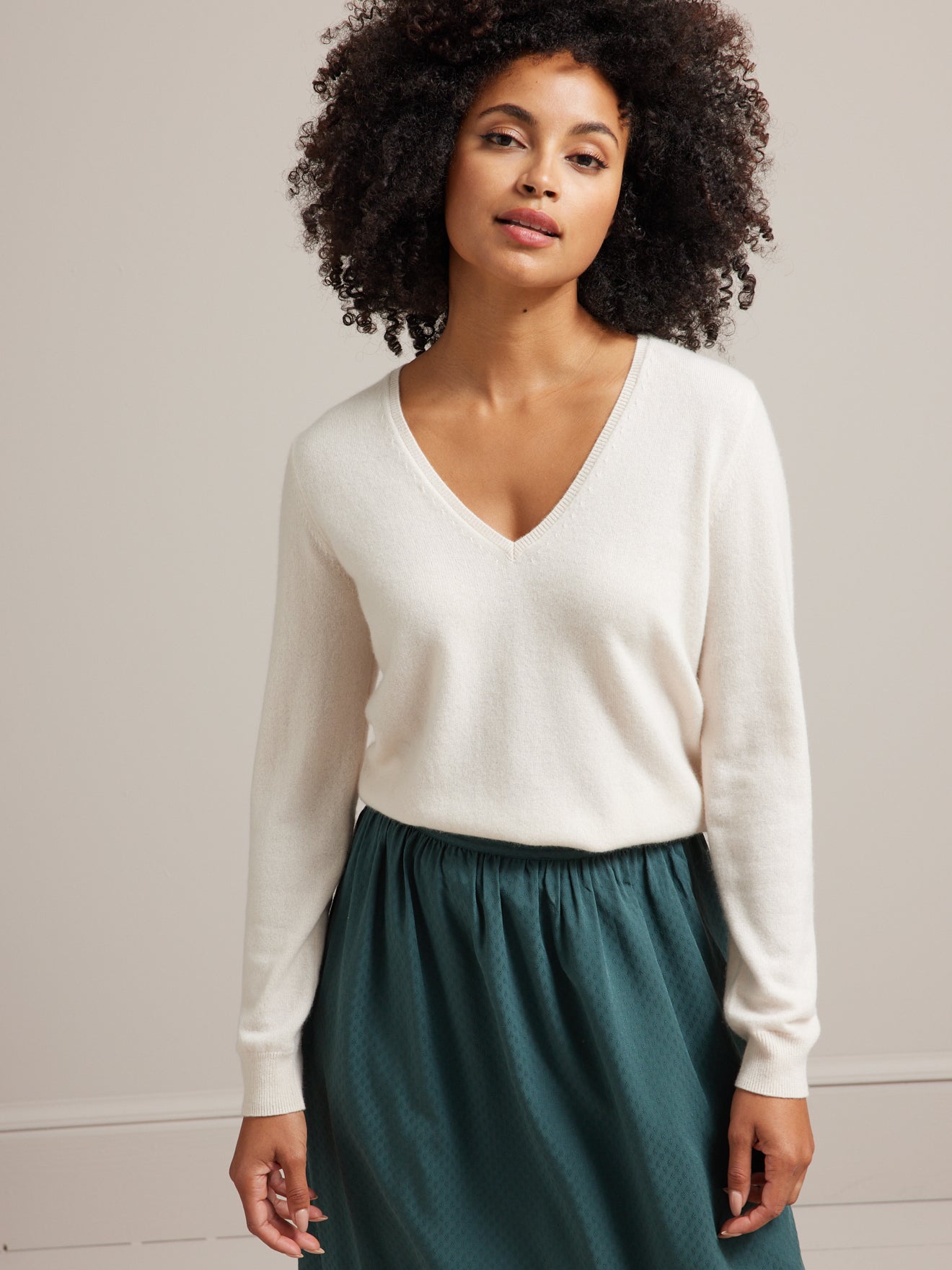 Pull col V femme - Collection Cachemire