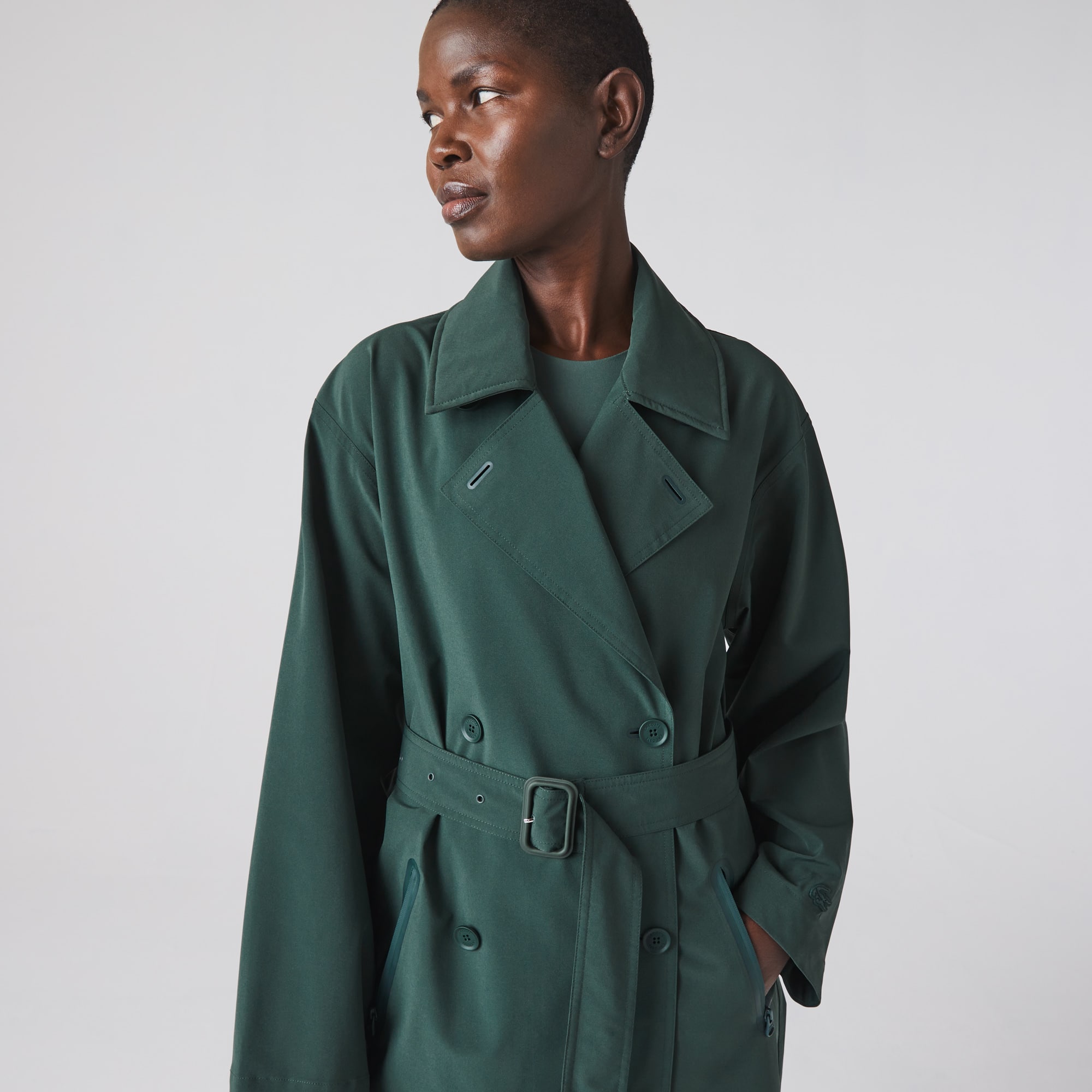 Trench oversize femme Lacoste en double face extensible Taille 46