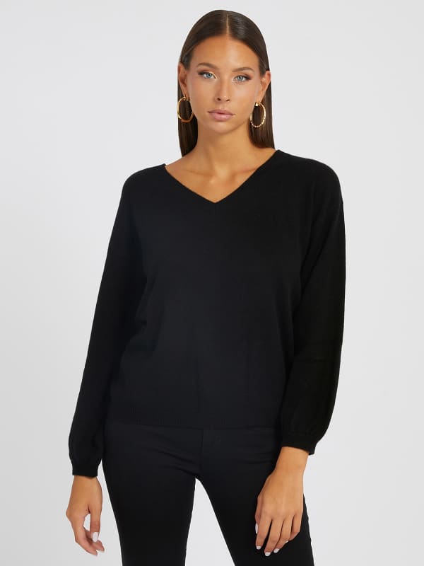 Pull Cachemire Manches Bouffantes