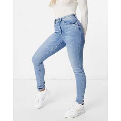 JDY - Jona - Jean skinny taille haute - Bleu jean clair