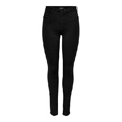 ONLY Onlroyal High SK Jeans Pim600 Noos, Noir, 30W / 32L Femme