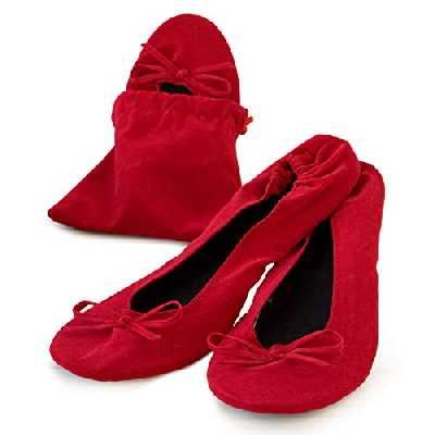 Mopec a937.14 – Ballerines Chaussures de Velours Rouge avec Sac Taille M, Pack de 2 unités