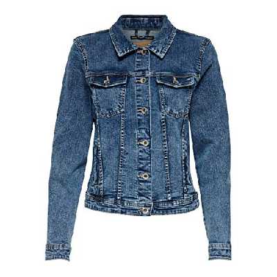ONLY NOS Onltia DNM Jacket BB MB Bex02 Noos Veste en Jean, Bleu (Medium Blue Denim Medium Blue Denim), 44 (Taille Fabricant: 42) Femme