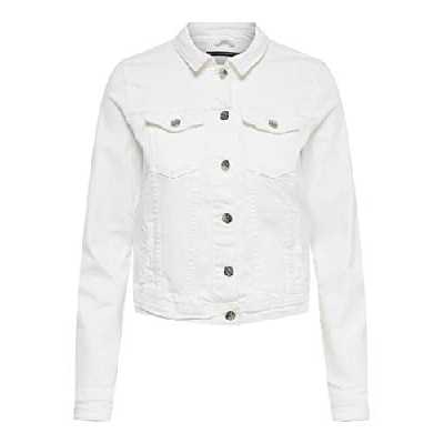 ONLY NOS Onltia DNM Jacket BB Col Bex168a Noos Veste en Jean, Blanc (White White), 46 (Taille Fabricant: 44.0) Femme