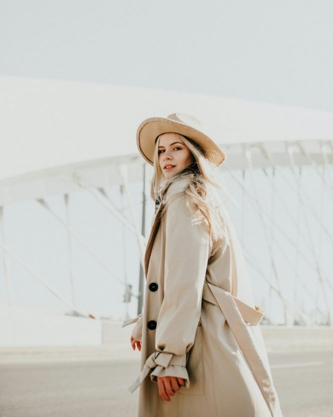 look veste tendance trench beige femme